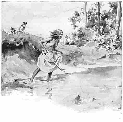 Tarahumare Women Crossing a Stream in Their Race.