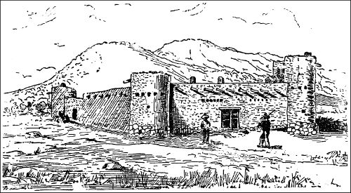 Mexican Adobe House Fortified against Apache Raids