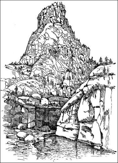 In Arroyo De Las Iglesias, Cliff Dwellings in Rocks.