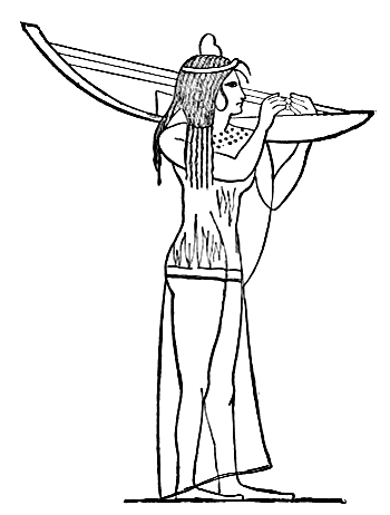 The same Lyre as pictured slung on the mast of Queen Hatasu's ship.