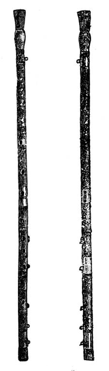 Fig. 22. Pompeian Flute, front and back views.