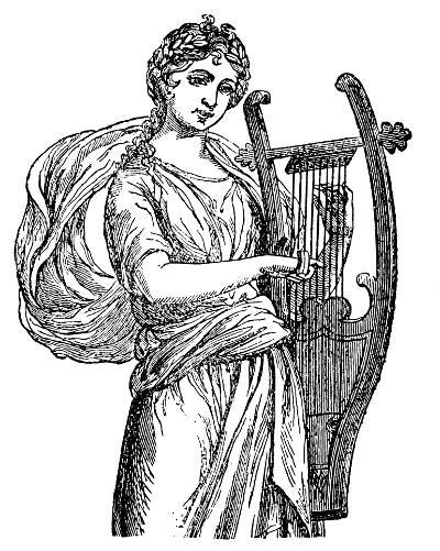 Erato with the Psaltery.