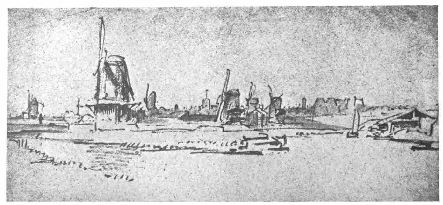 Plate 7. Mills on the West Side of Amsterdam, Looking Toward the Town