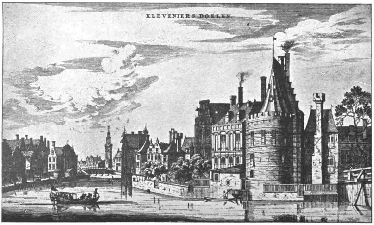 Plate 20. The Tower “Swyght-Utrecht” and the Backs of the Houses of the “Doelenstraat” in Amsterdam.
