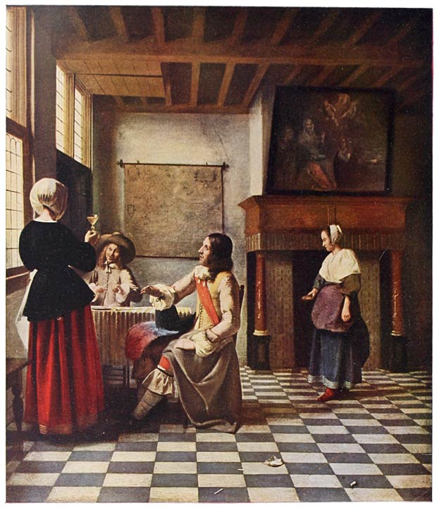 “INTERIOR OF A DUTCH HOUSE.” from an old drawing by PIETER DE HOOCH.