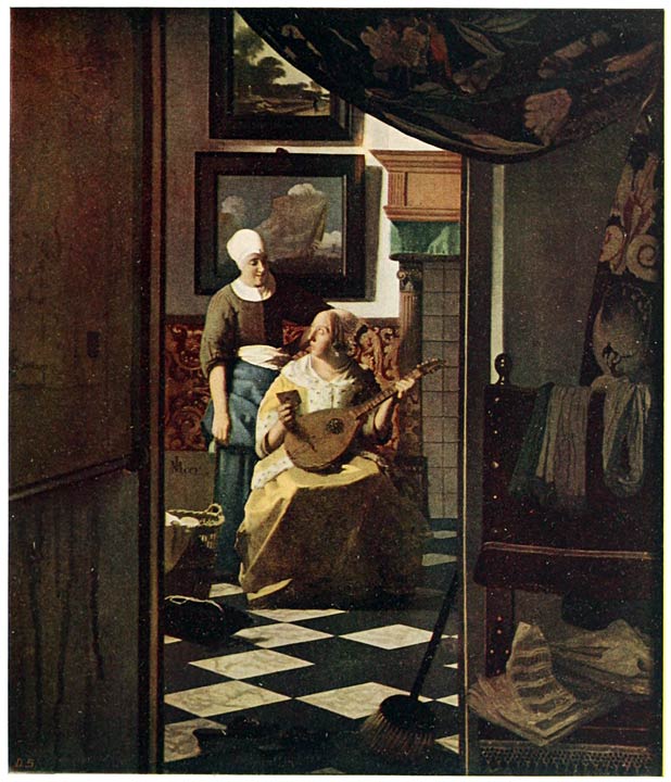 “THE LETTER.” from an oil painting by JOHANNES VERMEER.