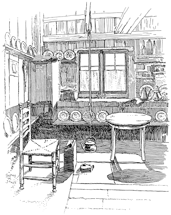 INTERIOR OF A WOODEN HOUSE AT MARKEN, NORTH HOLLAND