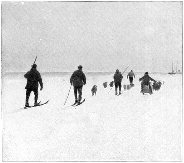 Return from a snow-shoe run (September 28, 1894)