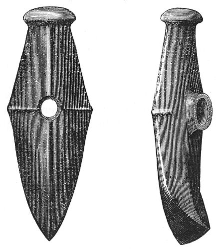 STONE AXES FROM THE LATER STONE AGE.