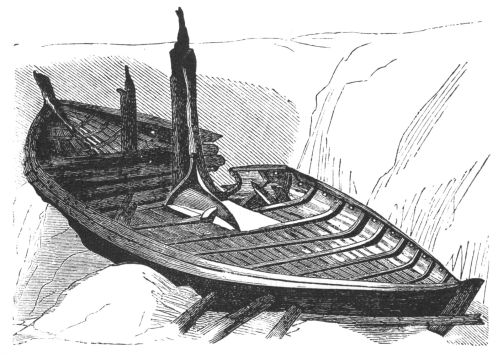 THE VIKING SHIP RECENTLY UNEARTHED AT GOGSTAD, NEAR SANDEFJORD.