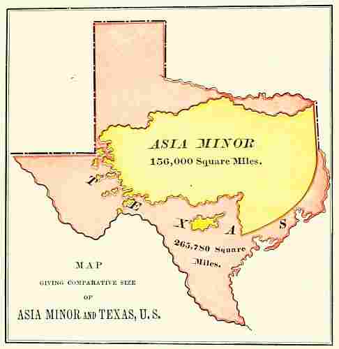 mapMAP GIVING COMPARATIVE SIZE OF ASIA MINOR AND TEXAS, U. S.MAP GIVING COMPARATIVE SIZE OF ASIA MINOR AND TEXAS, U. S.