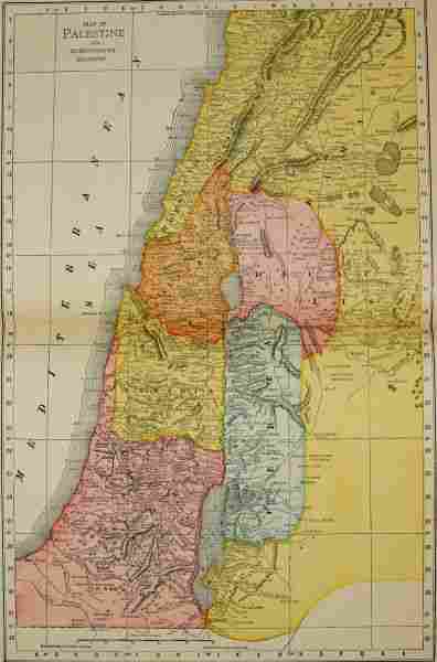 Map of Palestine and Surrounding Country.
