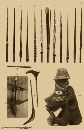 Spears, clubs and other artifacts