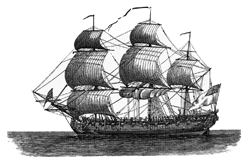 The Falmouth. East Indiaman. Launched 1752.