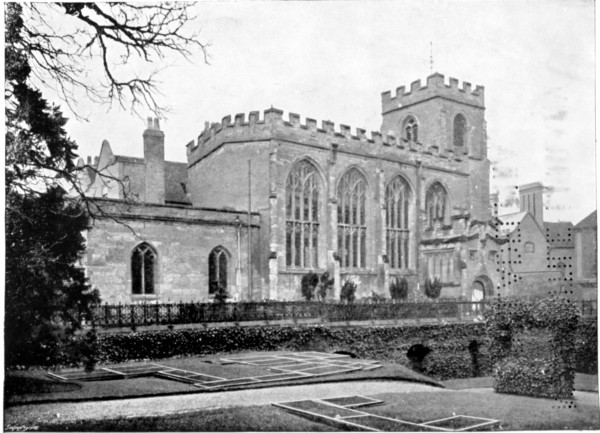 THE GUILD CHAPEL, FROM THE SITE OF NEW PLACE