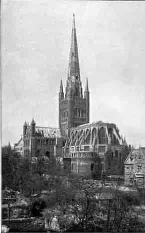 Norwich Cathedral from the South-East.