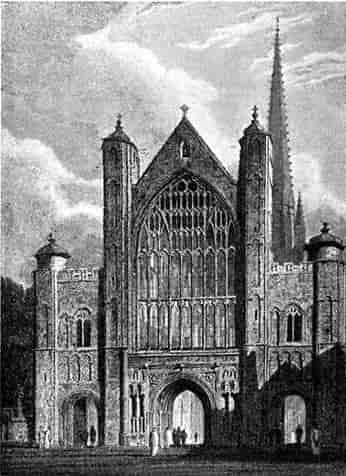 West Front of the Cathedral in 1816.