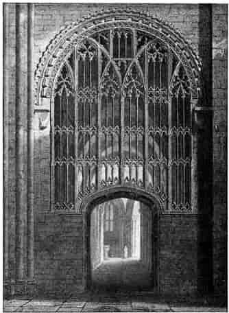 Doorway and Screen between South Transept and Aisle of Presbytery.