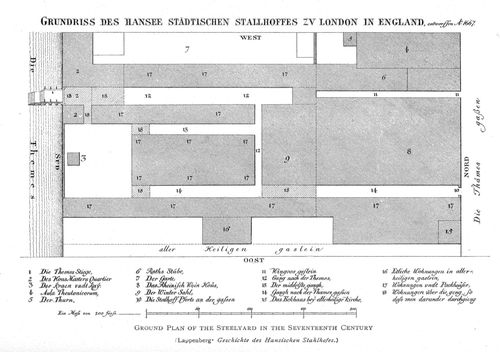 Ground Plan of the Steelyard in the Seventeenth Century.
