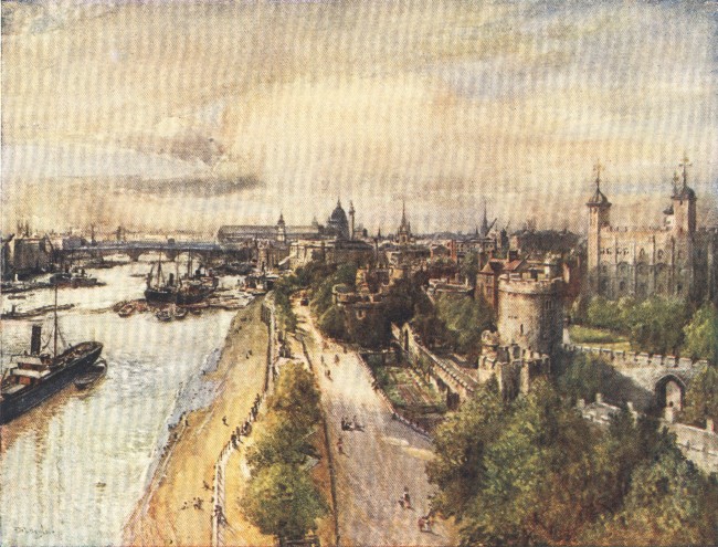 THE TOWER FROM THE TOWER BRIDGE, LOOKING WEST