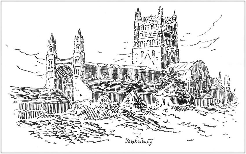 Tewkesbury Abbey in 1840