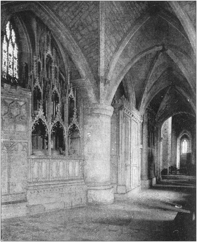 The North Choir Aisle, looking West.