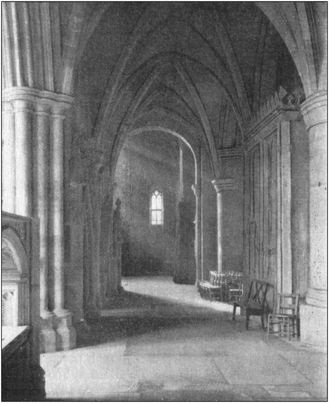 The South Choir Aisle, looking West.