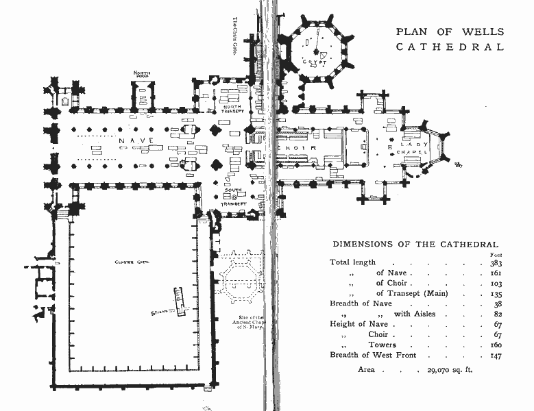 PLAN OF WELLS CATHEDRAL