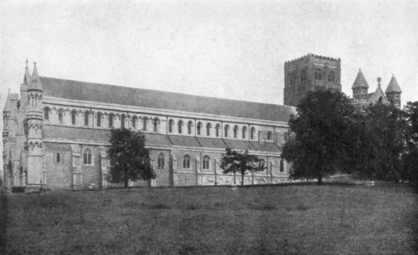 ST. ALBANS CATHEDRAL FROM THE SOUTH.