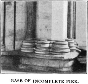 BASE OF INCOMPLETE PIER.