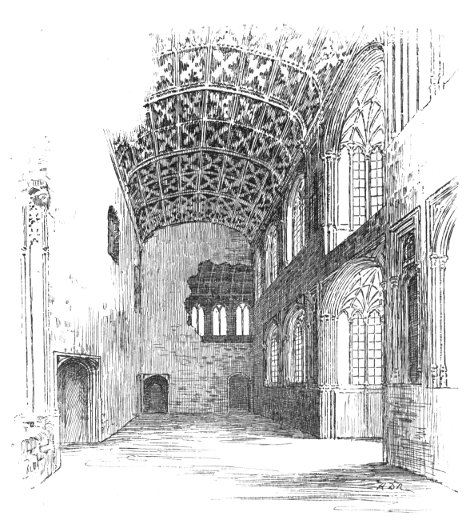 INTERIOR OF PART OF CROSBY HALL, CALLED THE COUNCIL ROOM, LOOKING EAST