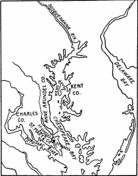 Settlements In Maryland, 1634.