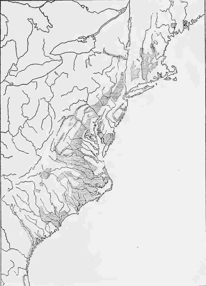 Mainland Regions occupied by the English, 1700-1760.