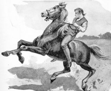 washington riding a horse