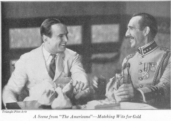 A Scene from "The Americano"—Matching Wits for Gold