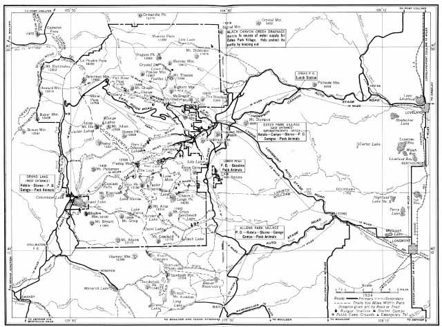 Map of Rocky Mountain National Park