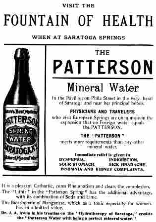 advert - Visit the Fountain of Youth, Saratoga Springs