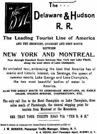 advert - The Delaware and Hudson R. R.