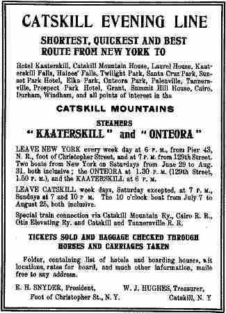 advert - Catskill Evening Line