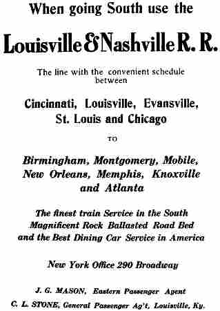 advert - Louisville and Nashville R. R.