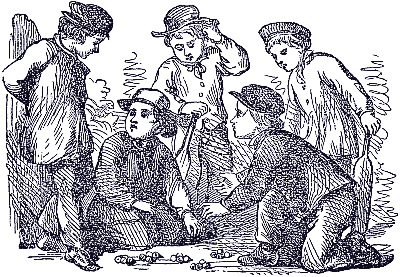 boys playing marbles